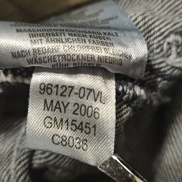 Y2K Vintage Harley Davidson Biker Bootcut Jeans Patch Zippers Womens 10 Long - Picture 12 of 16